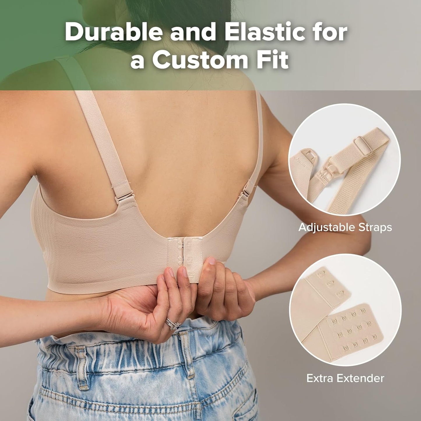Nursing Bras for Breastfeeding, Ultra Comfort Scalloped Seamless Jelly Strip“ Supportive Maternity Bras