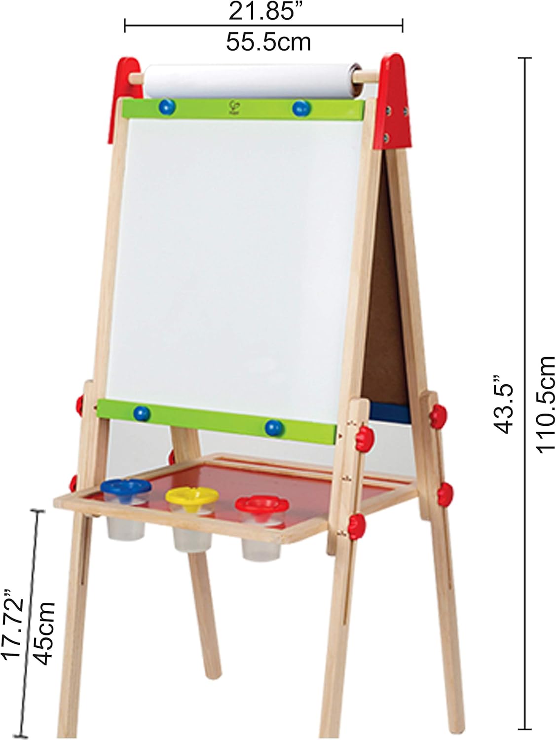 All-In-One Wooden Kid'S Art Easel with Paper Roll and Accessories