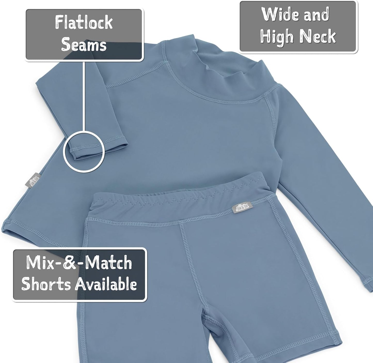 UV Swim Shorts and Long Sleeve UV Shirt for Toddlers