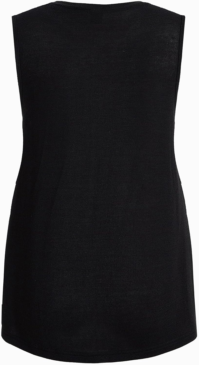 Women'S Maternity Casual Sleeveless round Neck Split Hem Pregnancy Tank Top