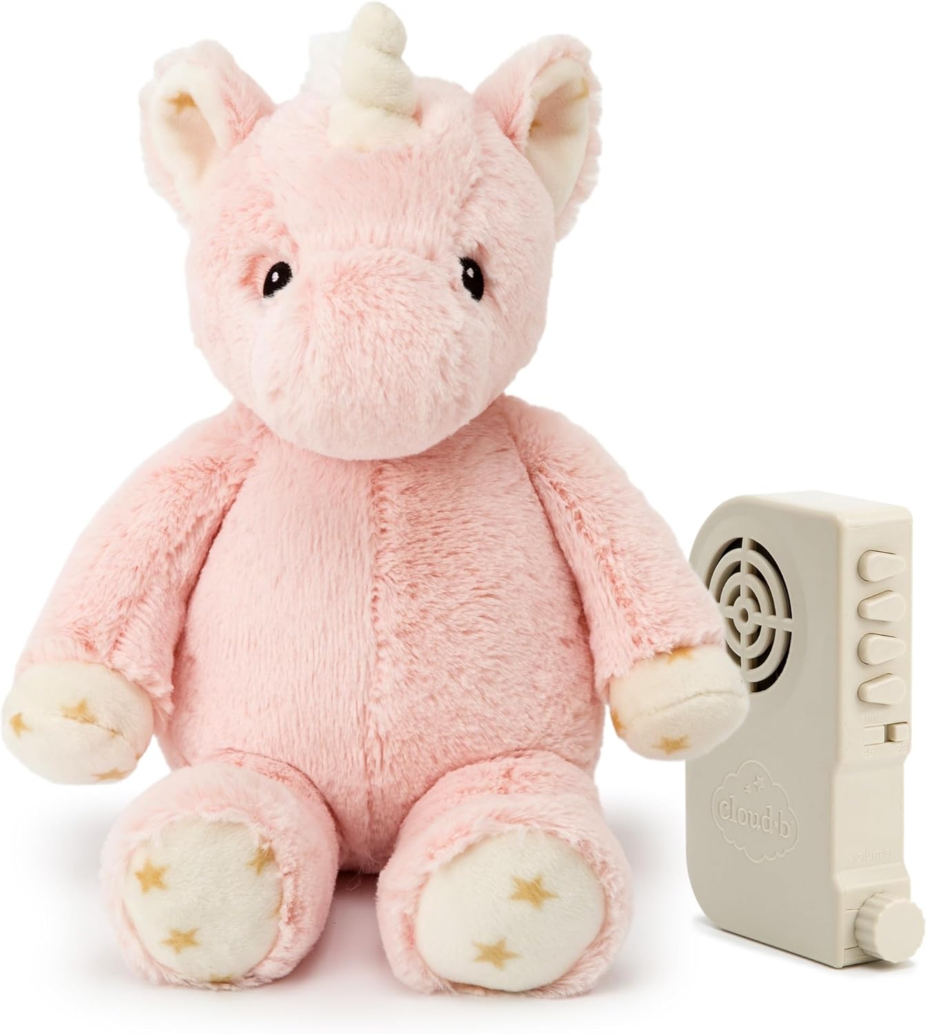 Sound Machine with White Noise Soothing Sounds | Cuddly Stuffed Animal | Adjustable Settings and Auto-Shutoff | Ella the Unicorn