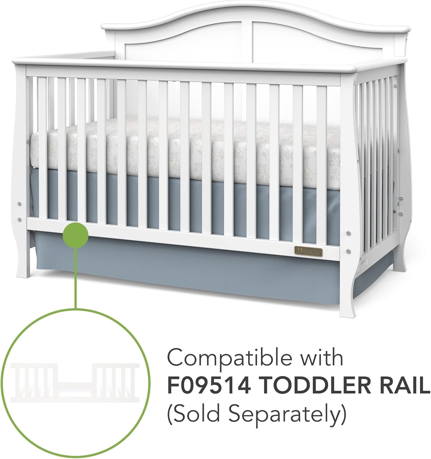 Camden 4-In-1 Convertbile Crib (Matte White)