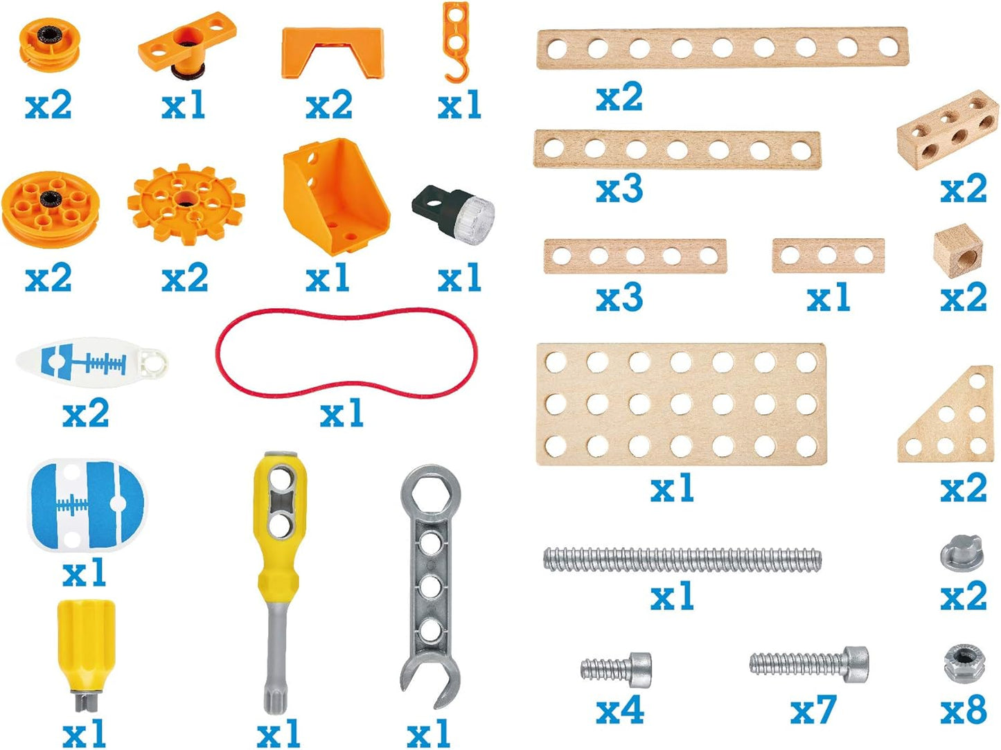 Deluxe Scientific Workbench | Wooden Inventor’S Experiment Building Set, 79 Piece Workshop for Kids