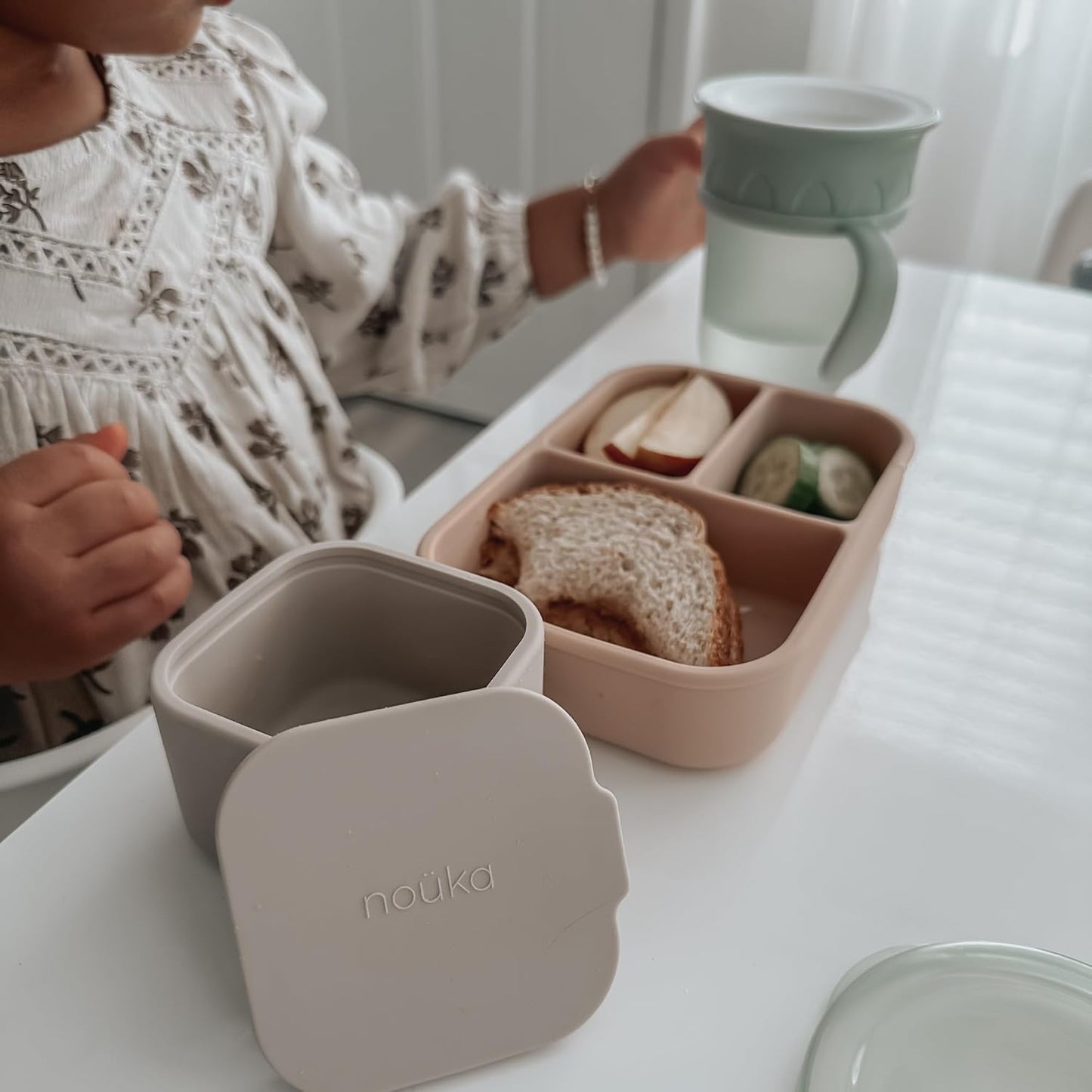 Nouka All around Cup | Leak Proof and Easy Grip | Removable Handles | Wave