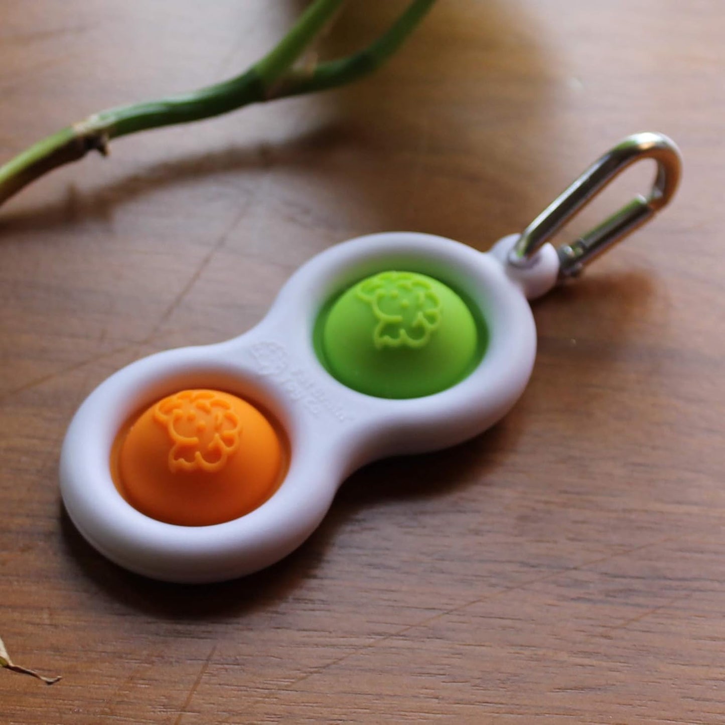 Simpl Dimpl - Simple Dimple - Orange/Lime - Popping Fidget Keychain