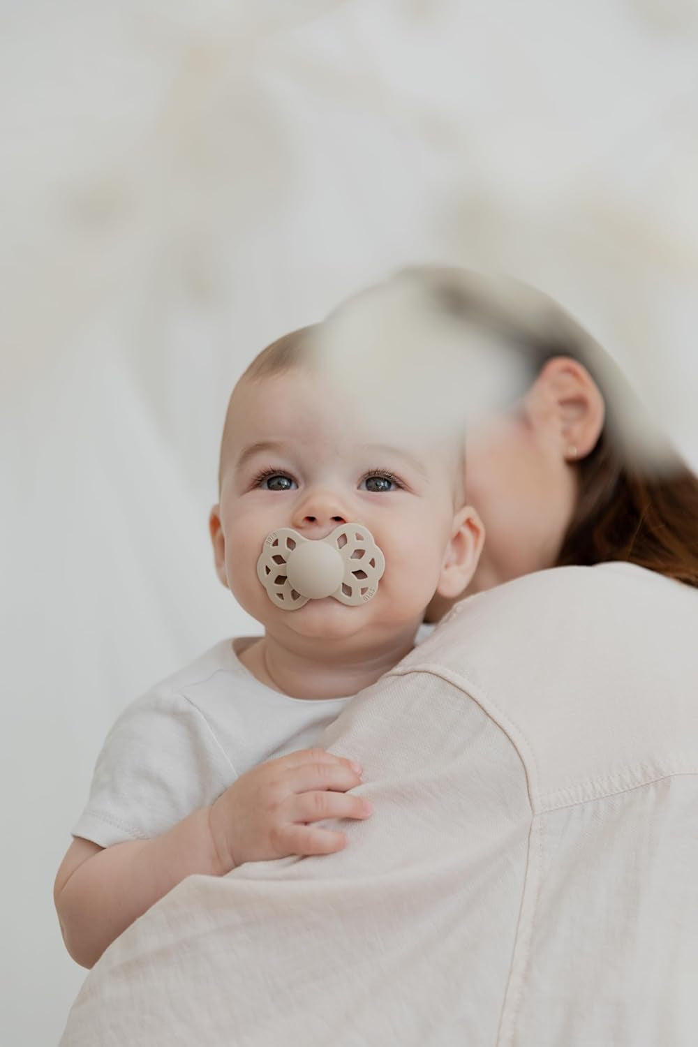 Pacifiers - Infinity Collection with Symmetrical Nipple| Bpa-Free Baby Pacifier | Made in Denmark | Set of 2 Blossom/Dusky Lilac Color Premium Soothers | Size 0-6 Months