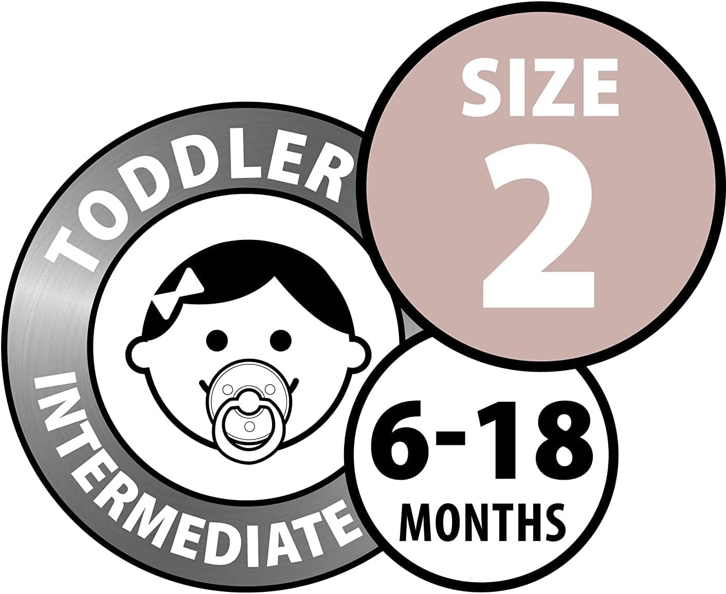 Pacifiers Couture | Orthodontic Nipple Pacifier | Bpa-Free Silicone | Made in Denmark (6-18 Months Rubber, Heather)
