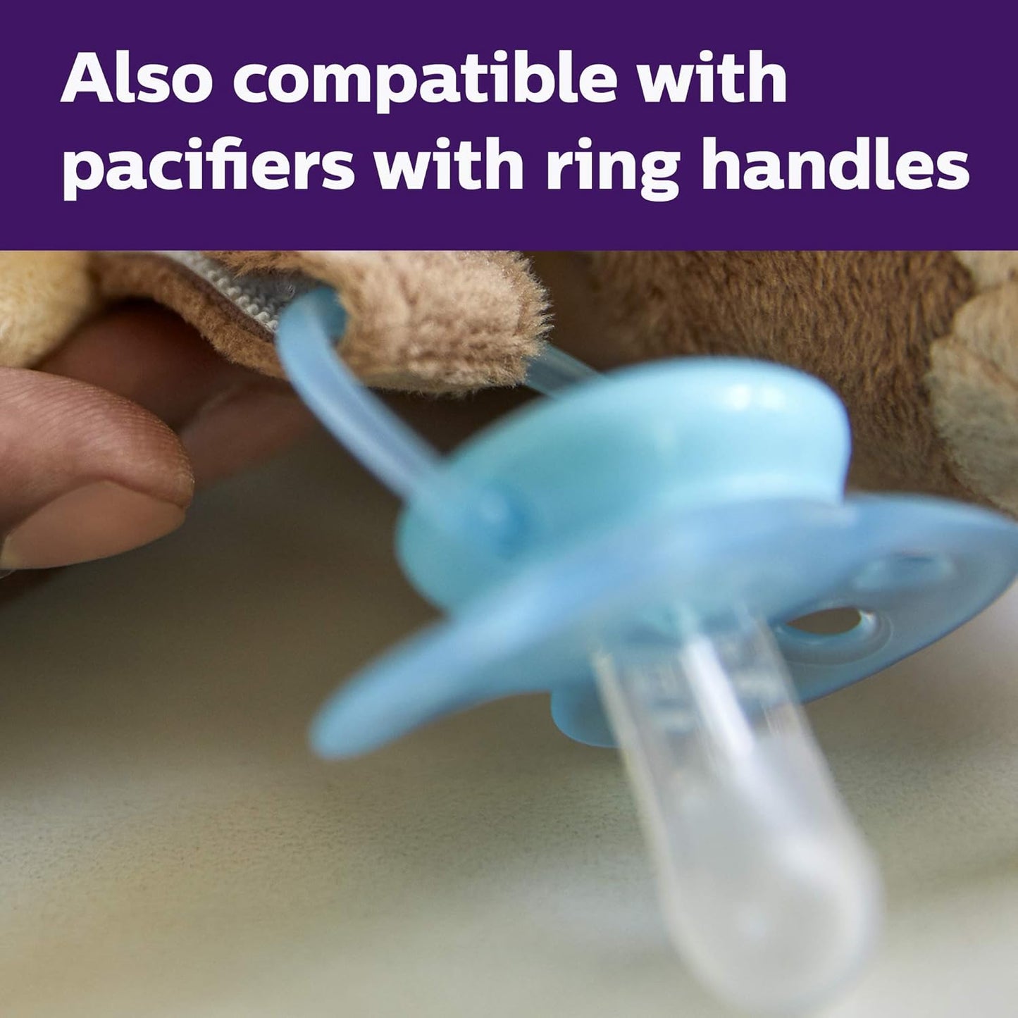 Philips Soothie Snuggle Pacifier Holder with Detachable Pacifier, Koala, 0M+, SCF347/06