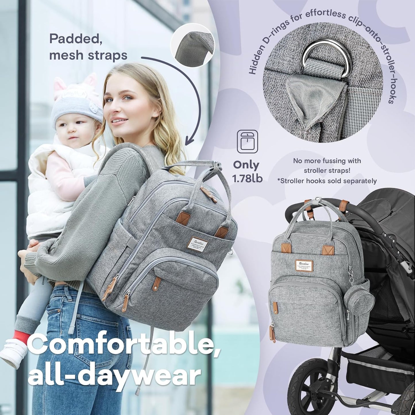 Diaper Bag Backpack Large Multifunction Travel Back Pack Maternity Baby Nappy Changing Bags