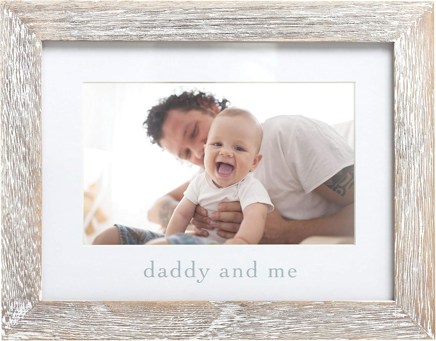 Daddy & Me Baby Picture Frame, Gender-Neutral Dad & Baby Frame, Nursery Decor, 4" X 6" Photo Insert, Wood