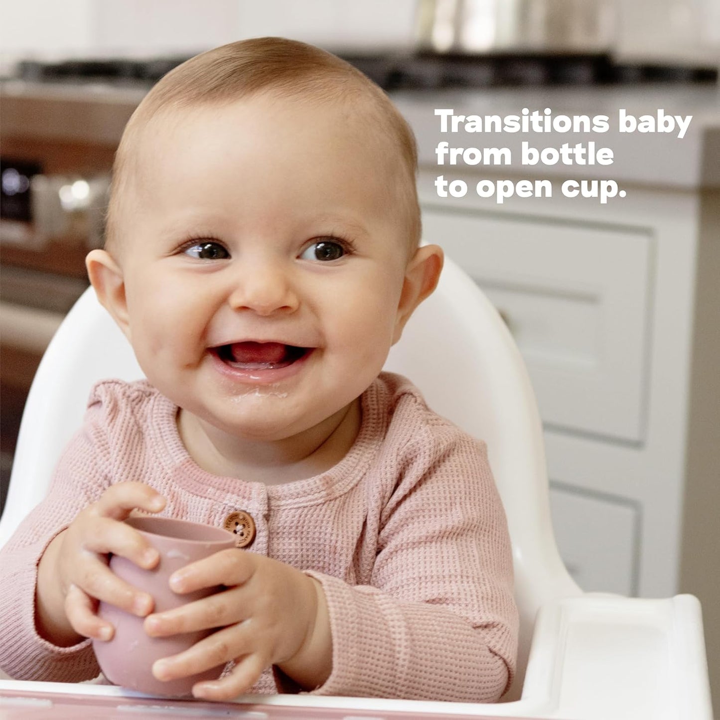 Tiny Cup (Blush) - 100% Silicone Training Cup for Infants - Designed by a Pediatric Feeding Specialist - 4 Months+