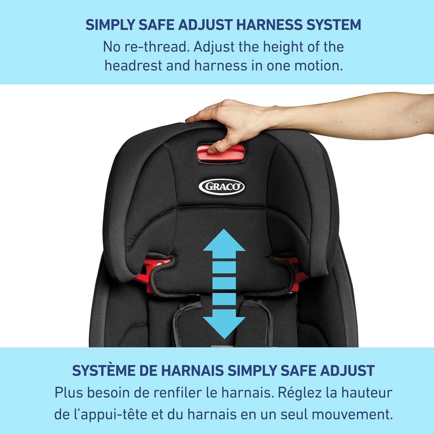 Tranzitions 3-In-1 Harness Booster Seat, Toddler to Big Kid Car Seat from 10-45 Kg (22-100Lb), Harness/Highback/Backless Booster, Proof