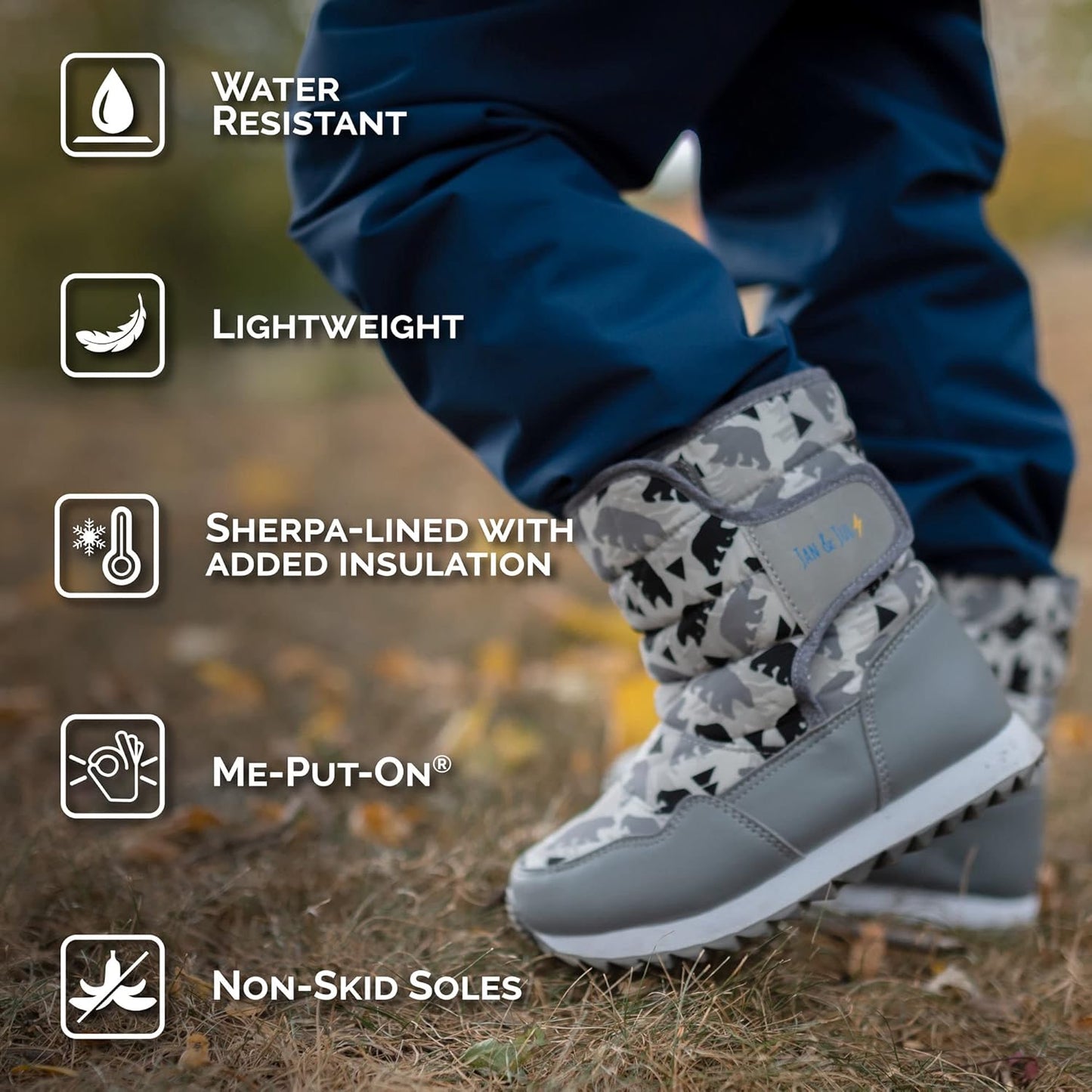 Toasty-Dry Puffy Winter Boots for Toddlers and Kids