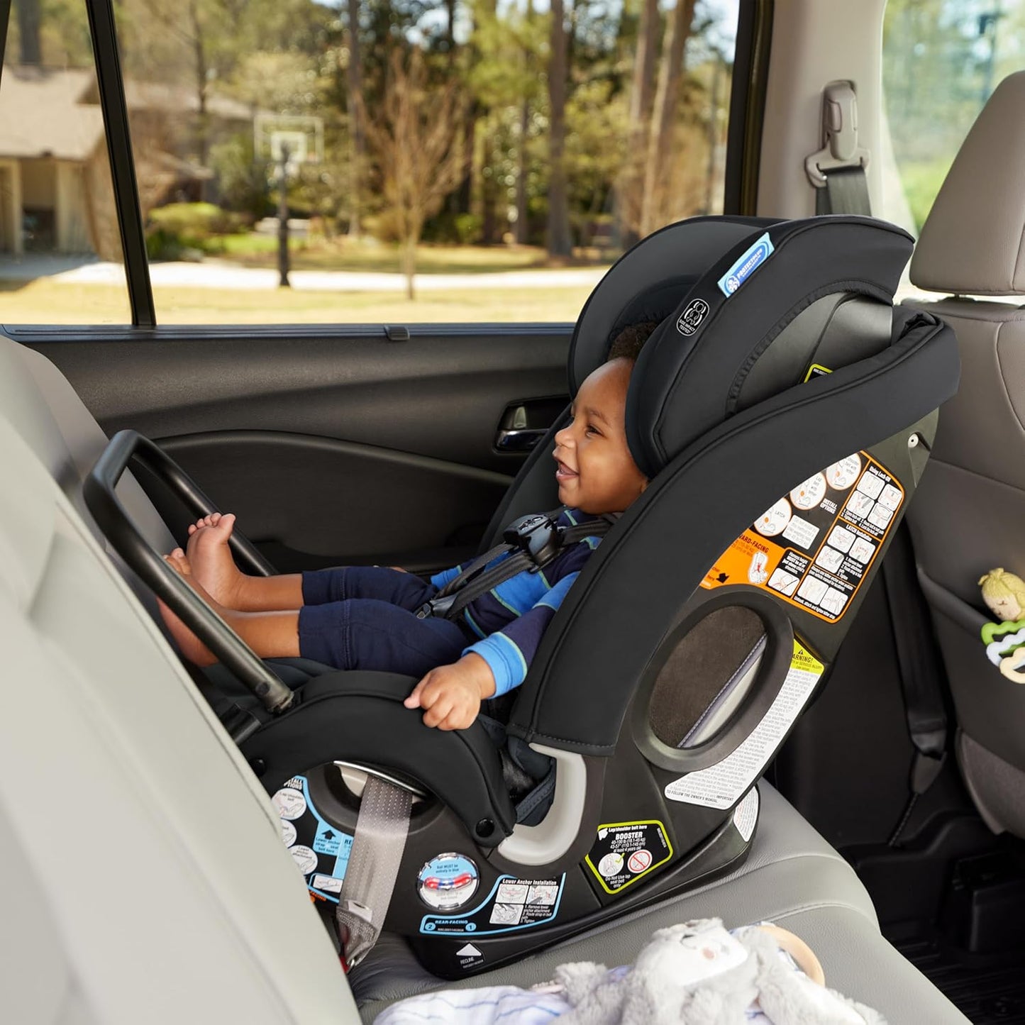 Slimfit3 LX 3-In-1 Car Seat Ft. Anti-Rebound Bar, Baby to Big Kid Car Seat, 2.2-45 Kg (4-100 Lb), Gotham