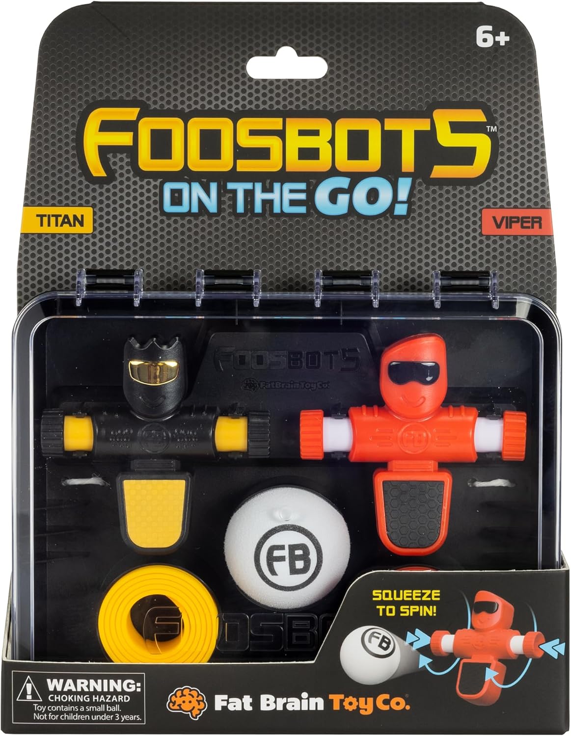 Foosbots on the Go Tabletop Trickshot Game, 2 Player Soccer Toys, Games for Kids Ages 6+