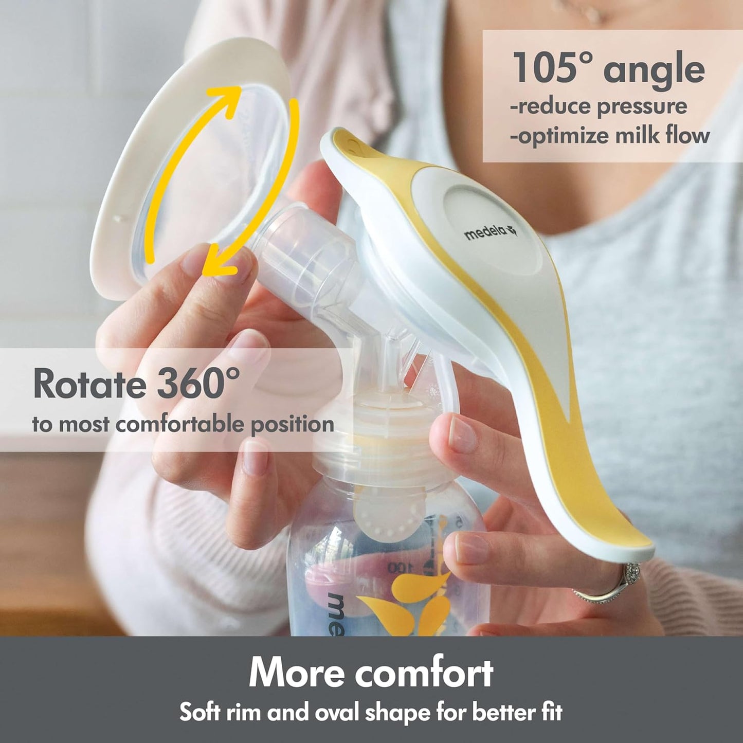 New Harmony Manual Breast Pump with Personalfit Flex