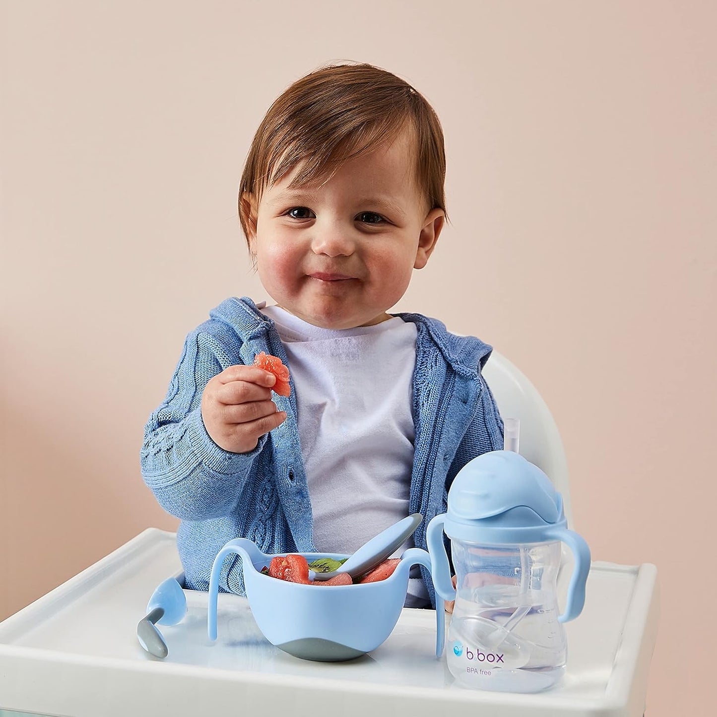 Sippy Cup with Fliptop Straw, Drink from Any Angle | Weighted Straw, Spill Proof, Leak Proof & Easy Grip | BPA Free, Dishwasher Safe | for Babies 6M+ to Toddlers (Bubblegum, 8 Oz)