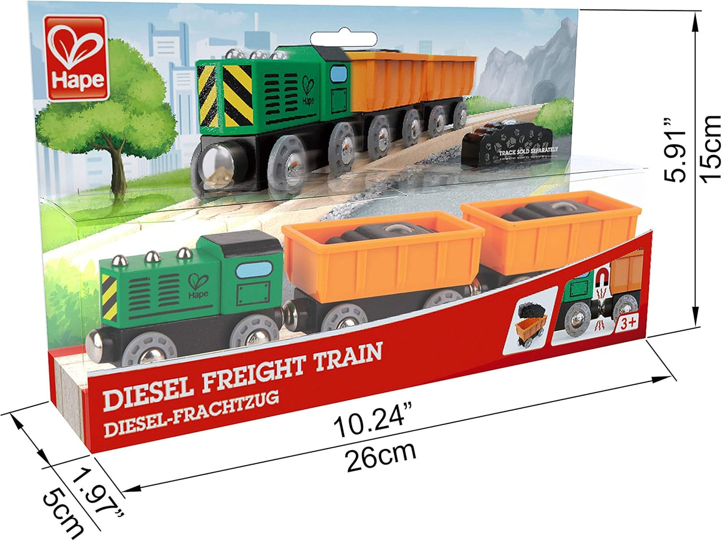 E3719 Kids Wooden Railway Passenger Steam Train Toy