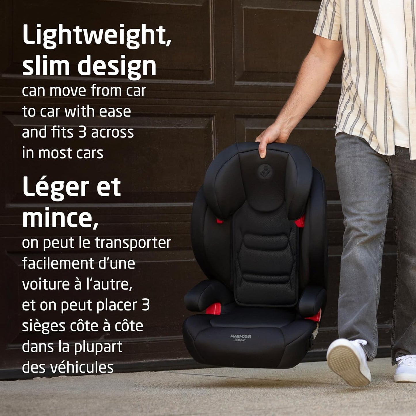 Rodisport 2-In-1 Convertible Booster Car Seat | High Back & Backless Modes | 7-Position Adjustable Height | Integrated Belt Guides | Rigid-Latch System | Cognac