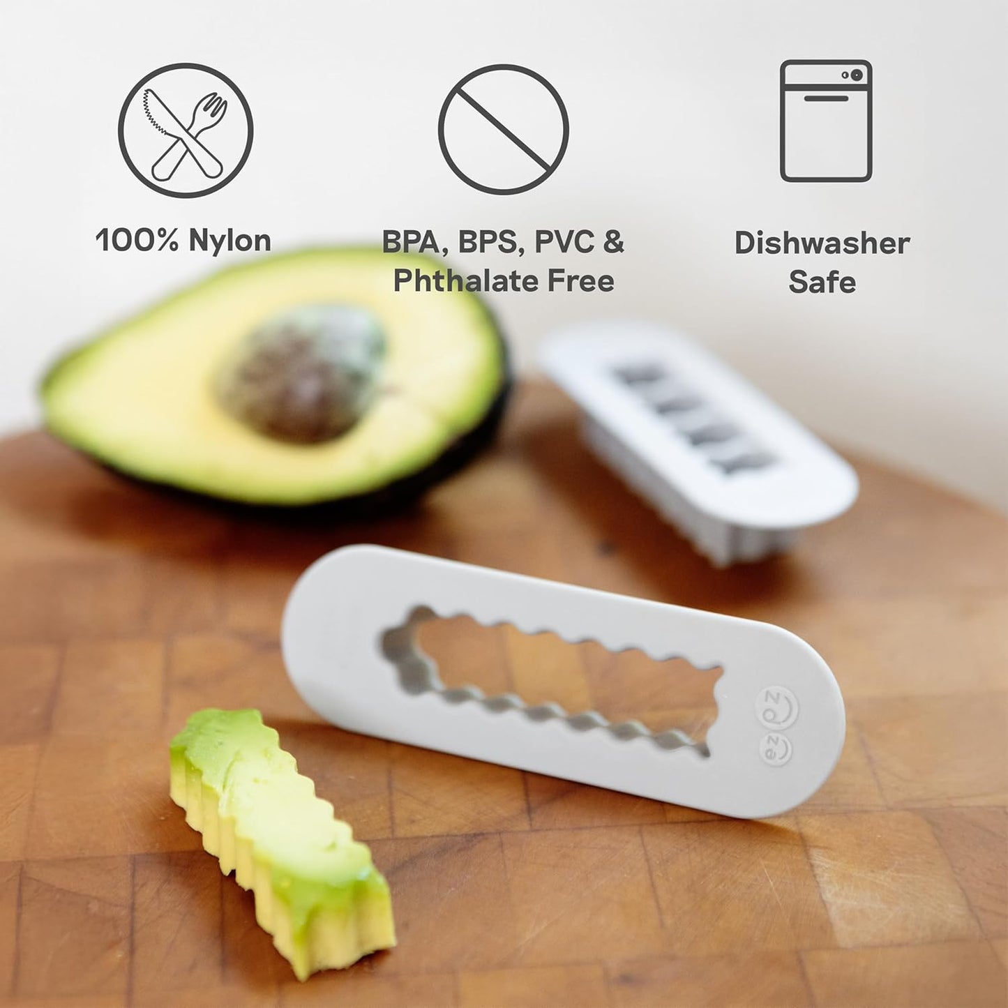 Baby Led Weaning Food Cutters | 2 Pack | for Ages 6 Months to 9 Months + (Pewter)
