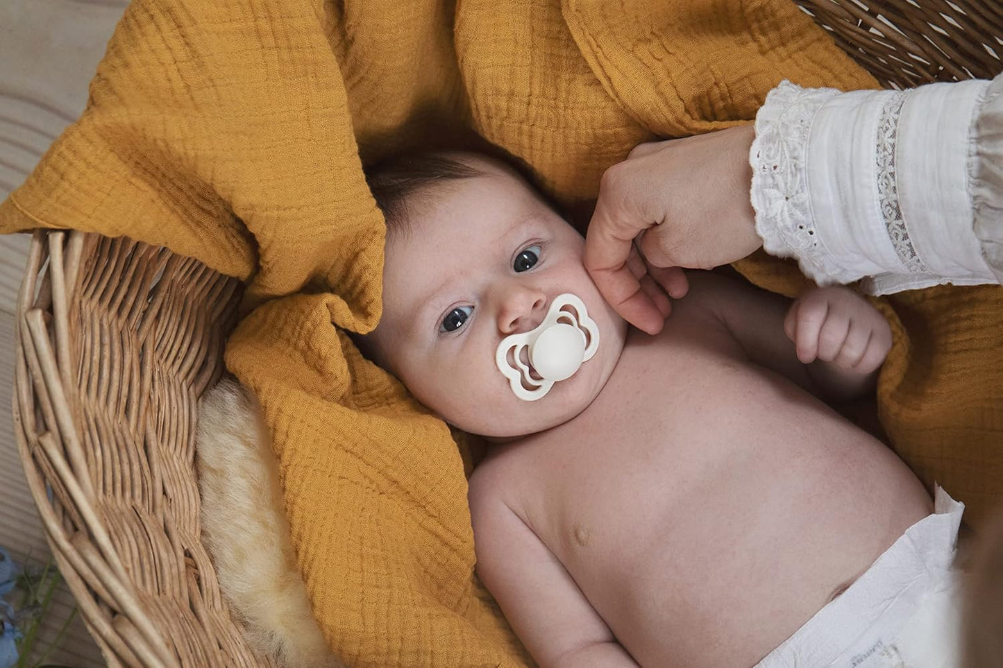 Pacifiers Try-It Collection | Includes Colour, De Lux, Couture and Supreme Pacifiers | Bpa-Free Natural Rubber & Silicone | Made in Denmark | Ivory | 0 to 6 Months