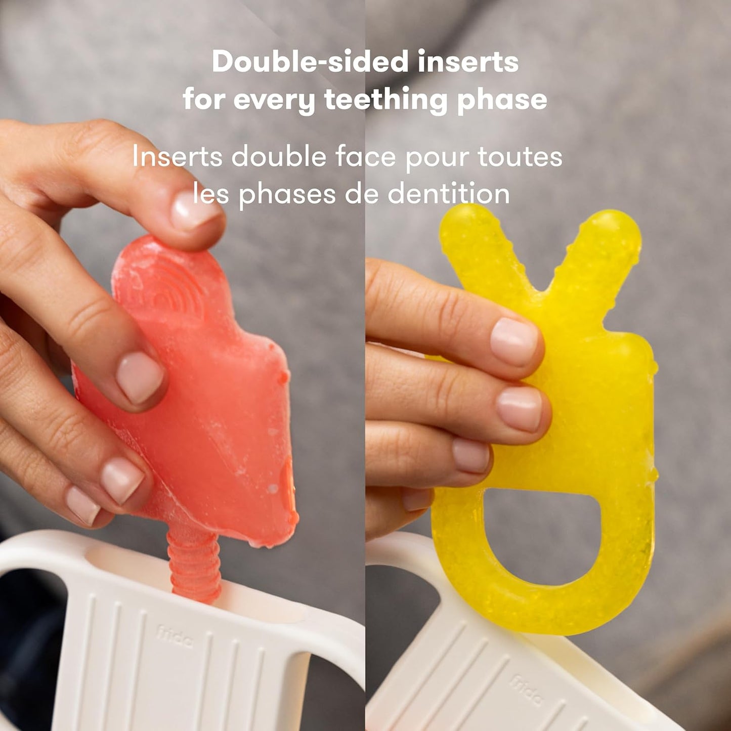 Silicone Teething Toys, 4-In-1 Teether for Babies & Infants, Teething Relief for 0-18 Months, Not-Too-Cold-To-Hold Baby Teether, Bpa-Free