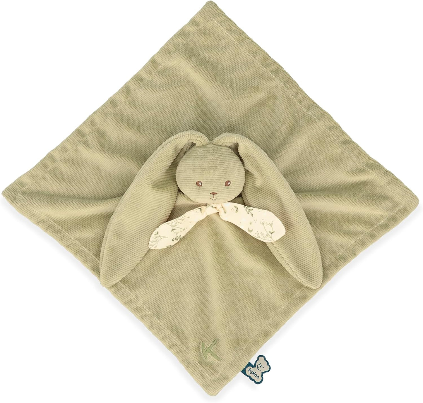 - Square Doudou Rabbit Green - Lapinoo - Soft Polyester and Micro-Velvet Baby Comfort Blankie - Early Development Toy - from Birth - K218016.