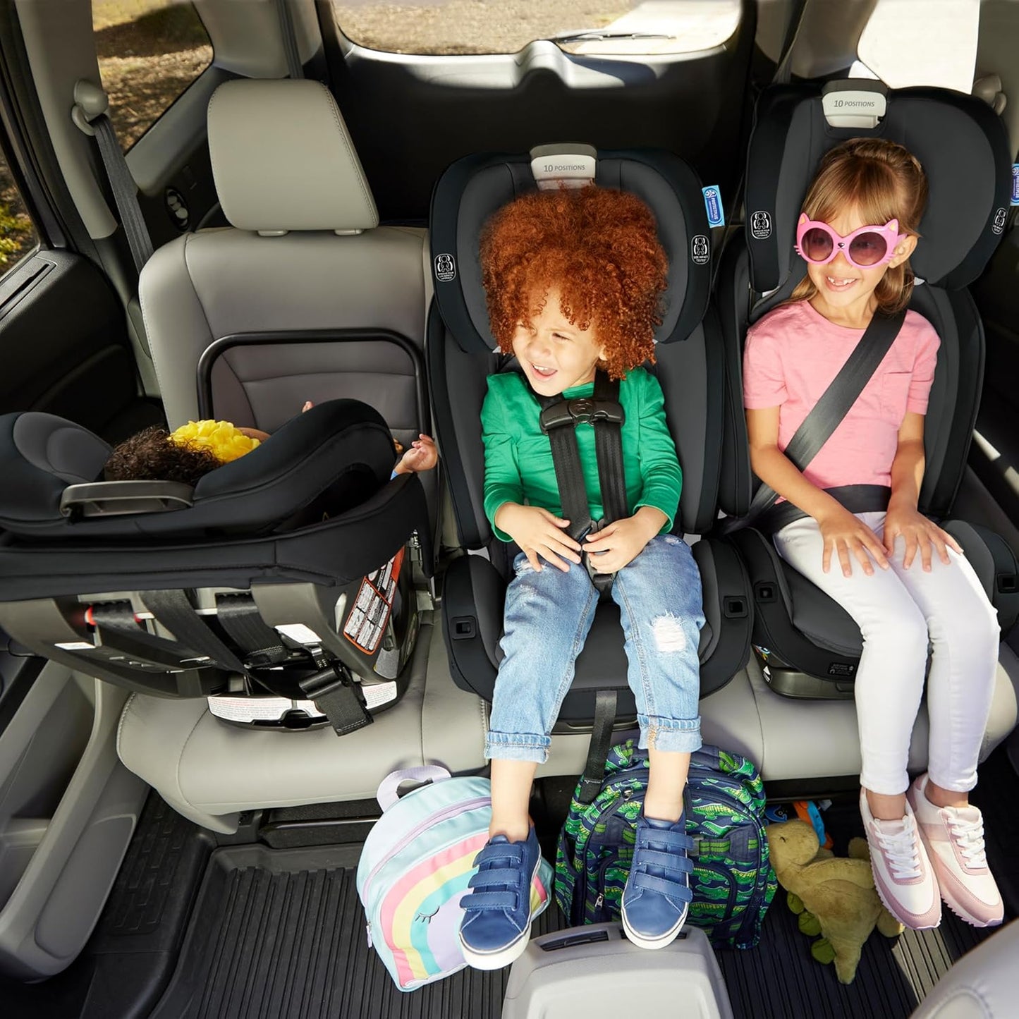 Slimfit3 LX 3-In-1 Car Seat Ft. Anti-Rebound Bar, Baby to Big Kid Car Seat, 2.2-45 Kg (4-100 Lb), Gotham