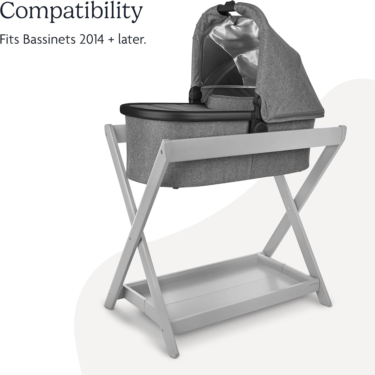 Bassinet Stand - Quick + Secure Attachment - Grey