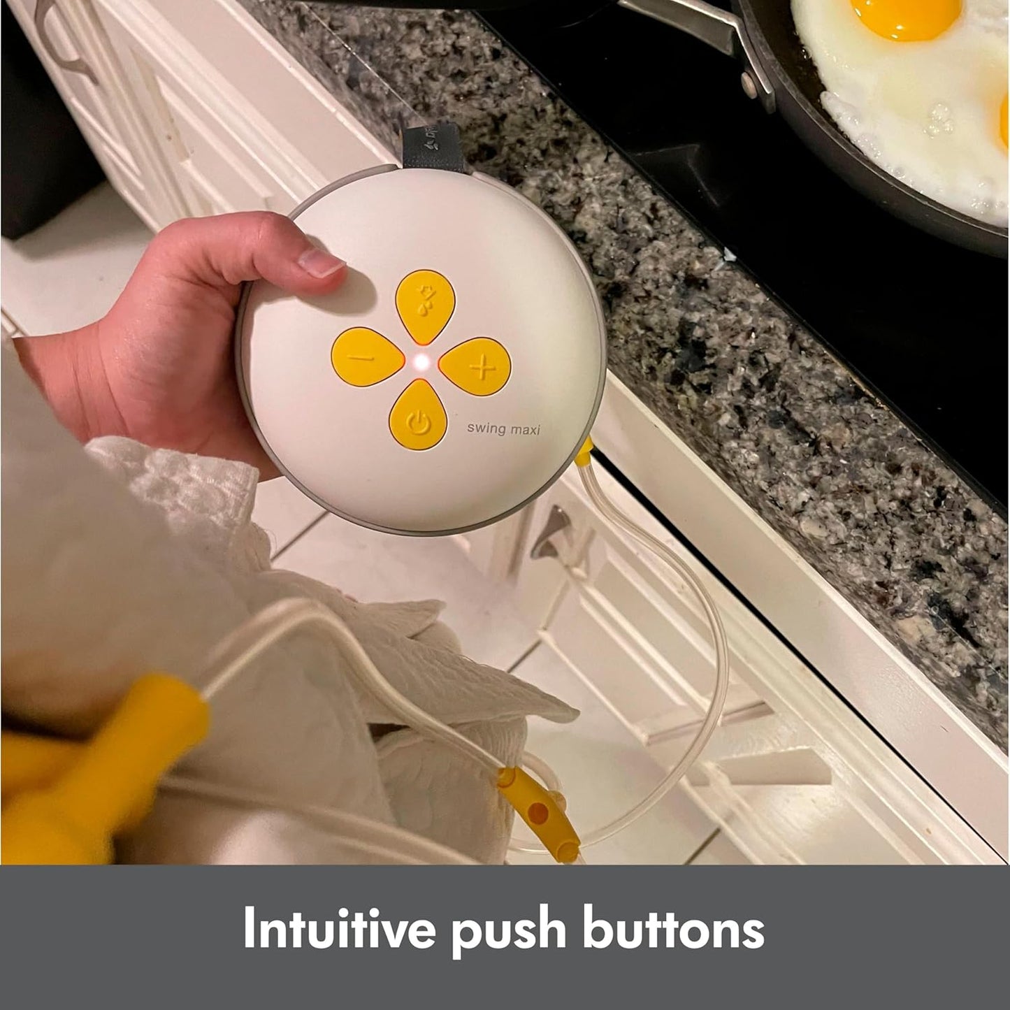 Swing Maxi Hands-Free Breast Pump | Easy, Intuitive, Ideal for on the Go Double Electric Hands Free Breast Pump