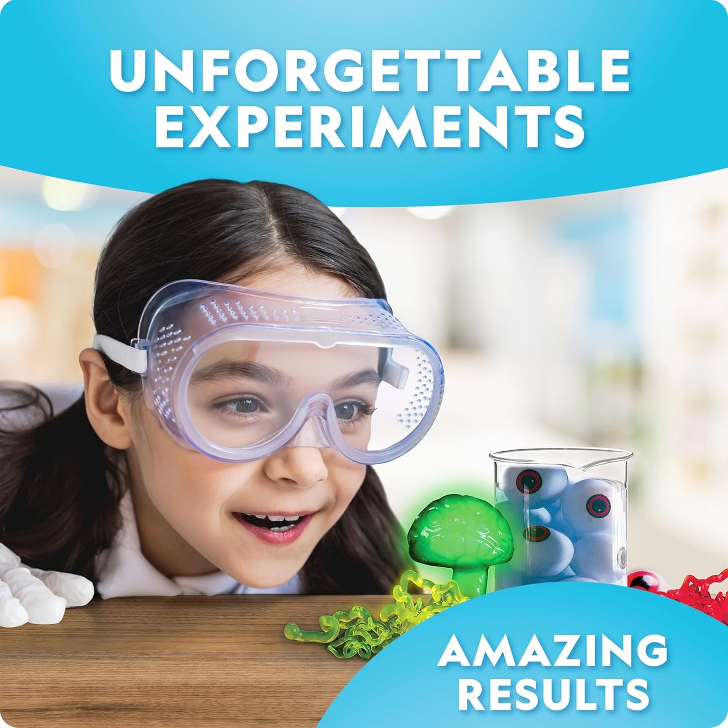 National Geographic Gross Chemistry Set - 20 Gross Science Experiments for Kids, Dissect a Brain, Burst Blood Cells, and More, Great STEM Science Kit for Kids