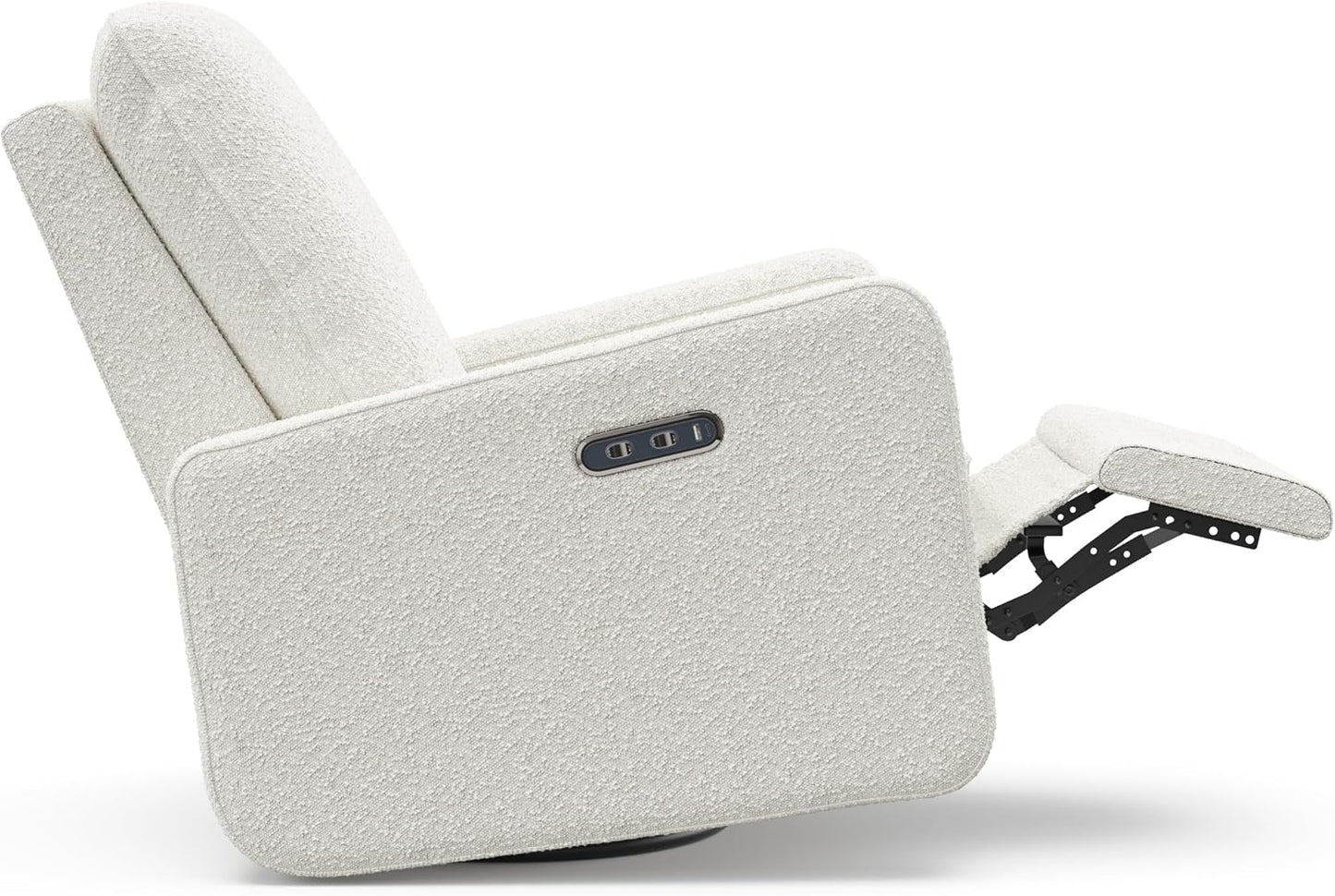 Teddi Power Recliner Swivel Glider (Ivory Boucle) – GREENGUARD Gold Certified, Certipur-Us Certified Foam, Electronic Power Recline, USB-A & USB-C Charger, Premium Cushioning & Comfort