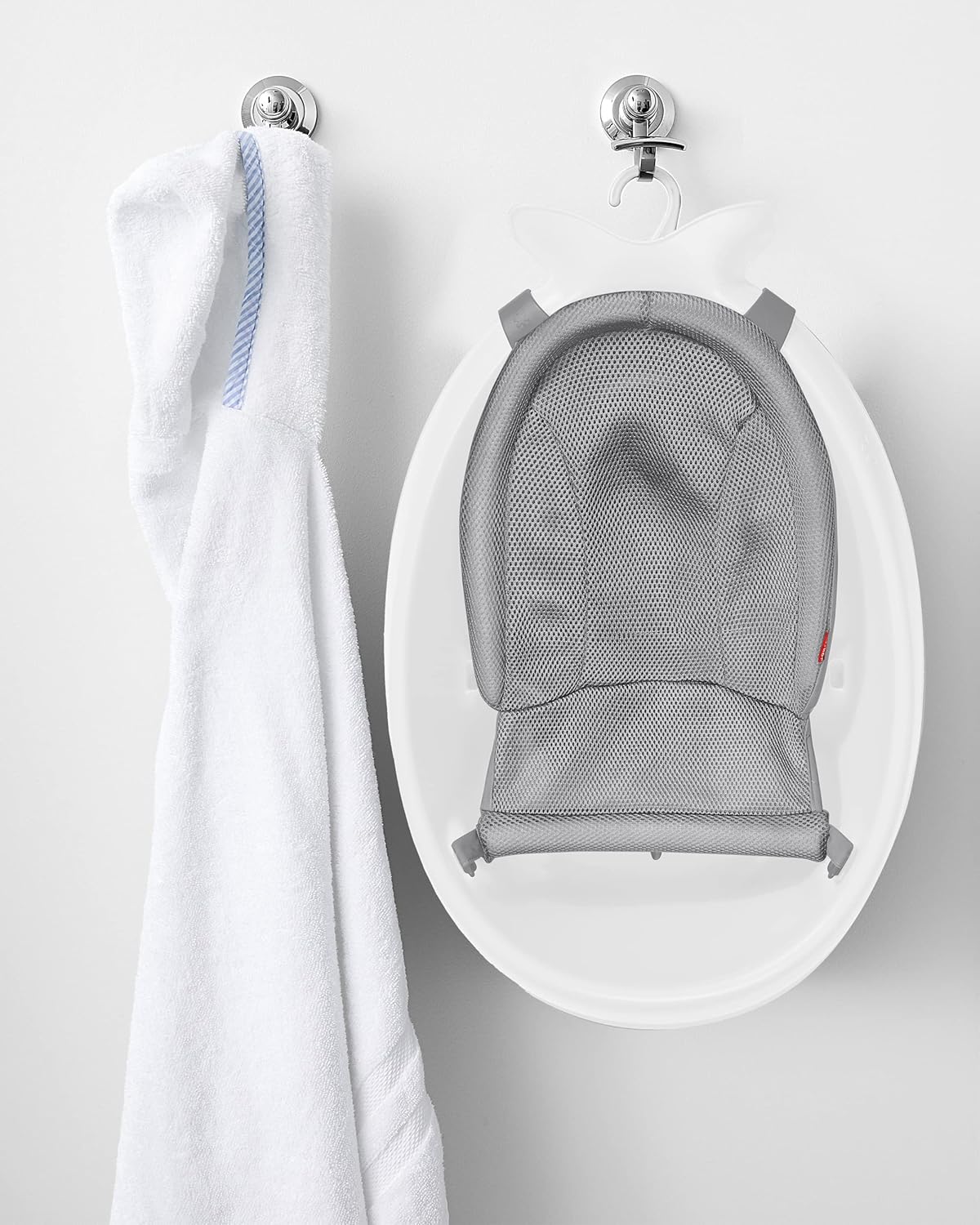 Baby Bath Tub, 3-Stage Smart Sling Tub, Moby, White
