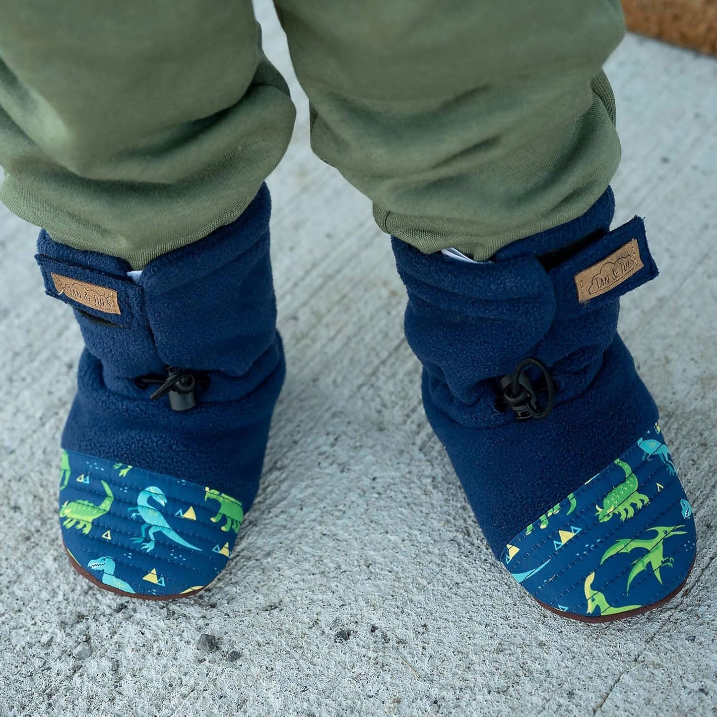 Fleece Stay-Put Cozy Booties, Lightweight Boots for Babies and Toddlers