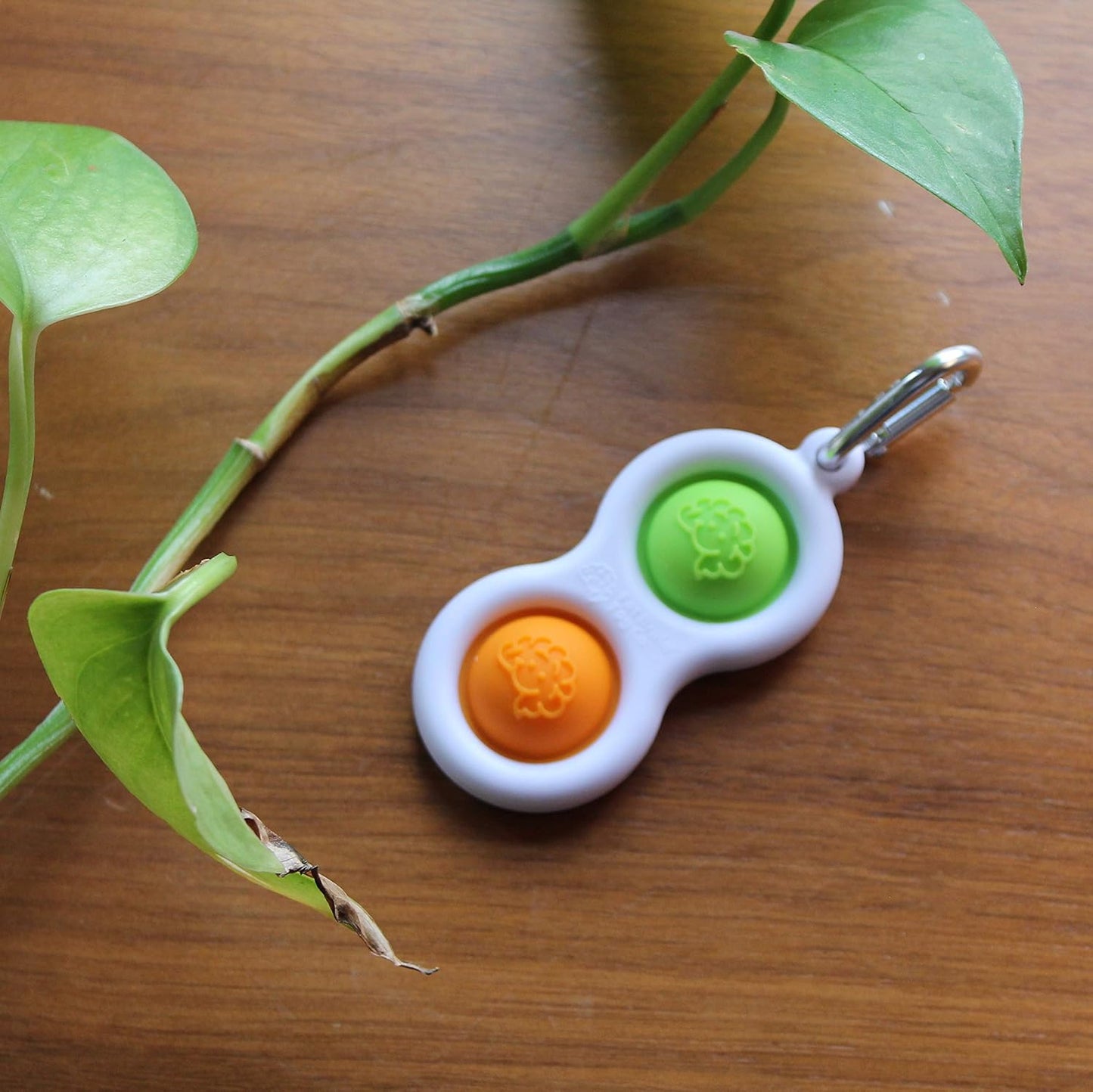 Simpl Dimpl - Simple Dimple - Orange/Lime - Popping Fidget Keychain