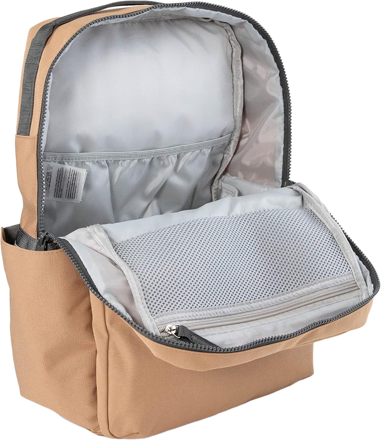 Roo Lightweight 1 LB Diaper Bag Backpack | 11 Organizational Pockets| Durable & Water-Resistant (Toffee)