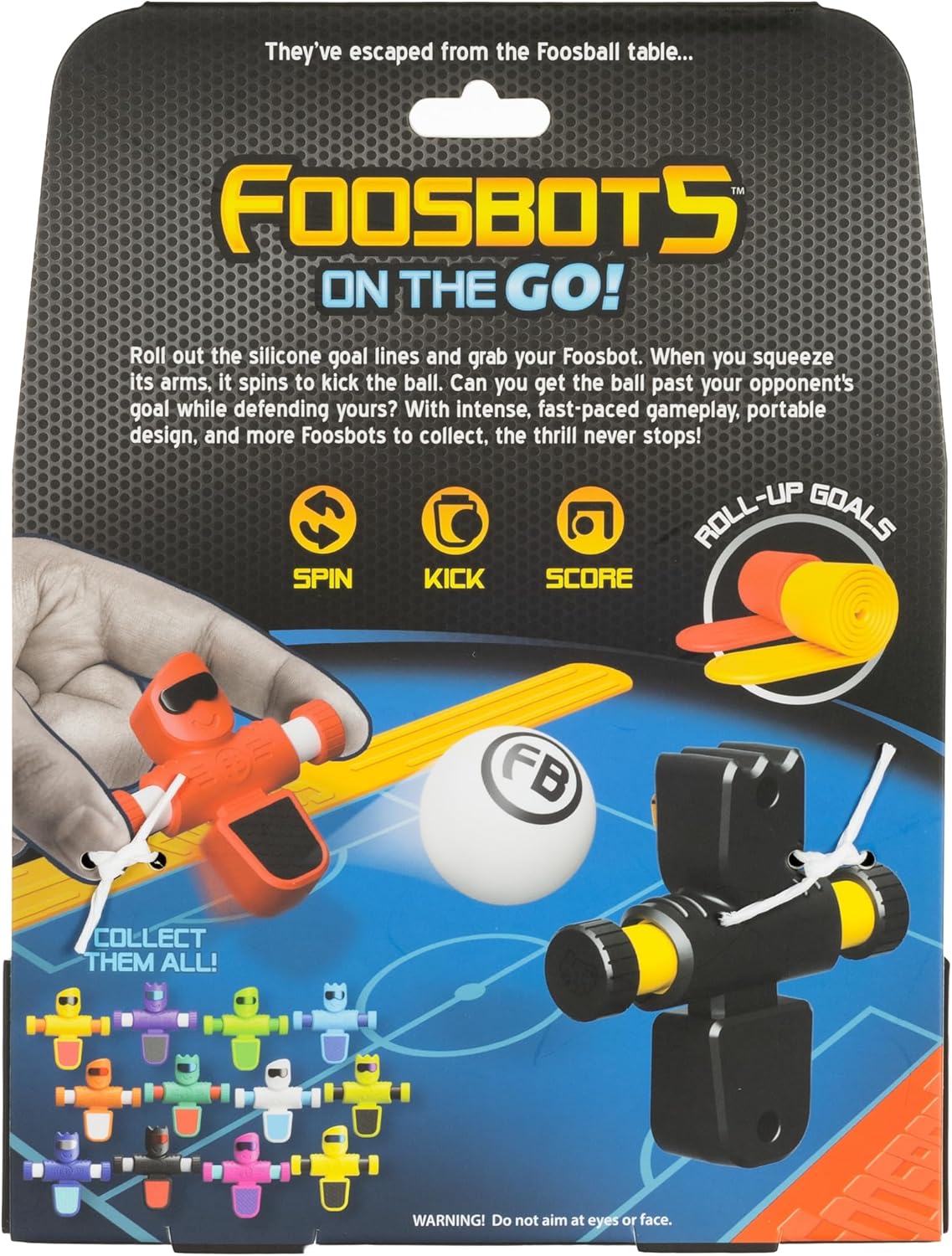 Foosbots on the Go Tabletop Trickshot Game, 2 Player Soccer Toys, Games for Kids Ages 6+
