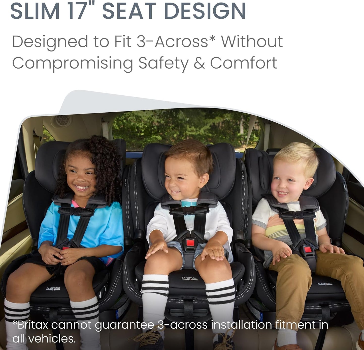 Poplar S Convertible Car Seat, 2-In-1 Design with Clicktight Technology, Stone Onyx