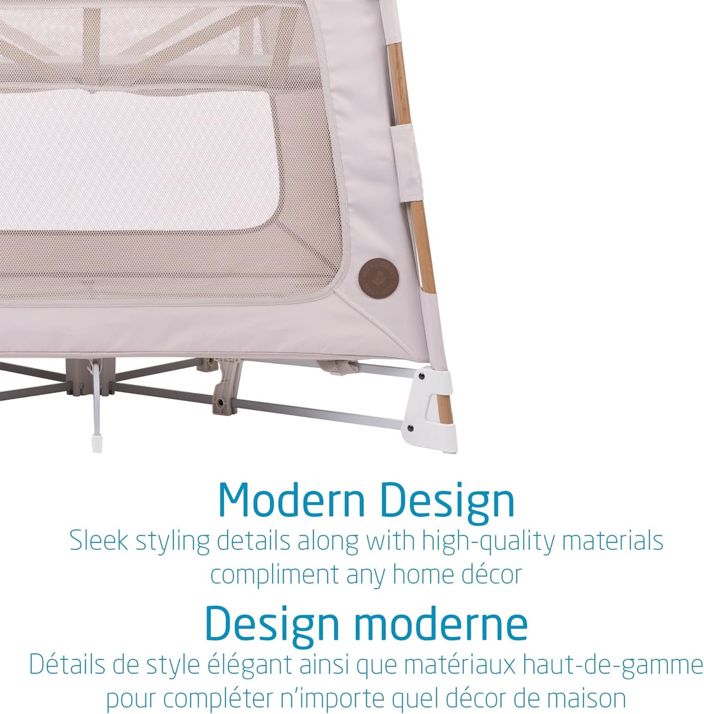 Swift Playard, Playpen with 3-In-1 (Newborn Bassinet, Toddler, Play), Portable, Ultra Comfort, 1 Step Fold, Travel Bag Included, Horizon Sand