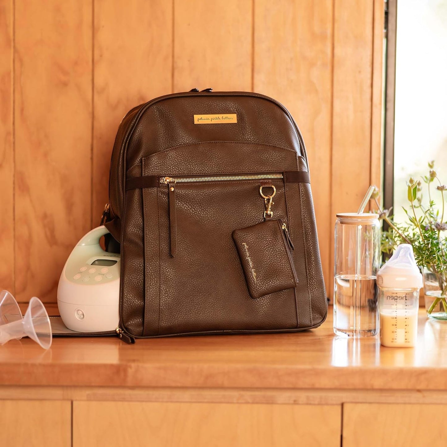 2-In-1 Provisions Breast Pump & Diaper Bag Backpack | Designed for Busy Parents | Spacious Main Compartment for Carrying Essentials | Saddle