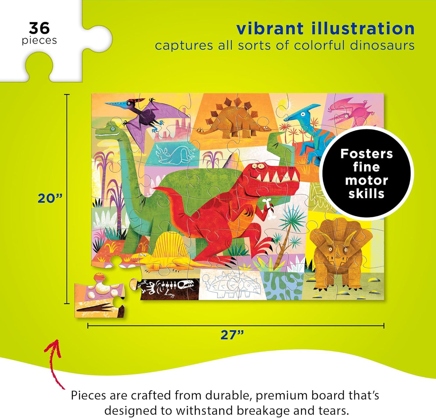4072-9 Dinosaur Jigsaw Floor Puzzle (36 Piece)
