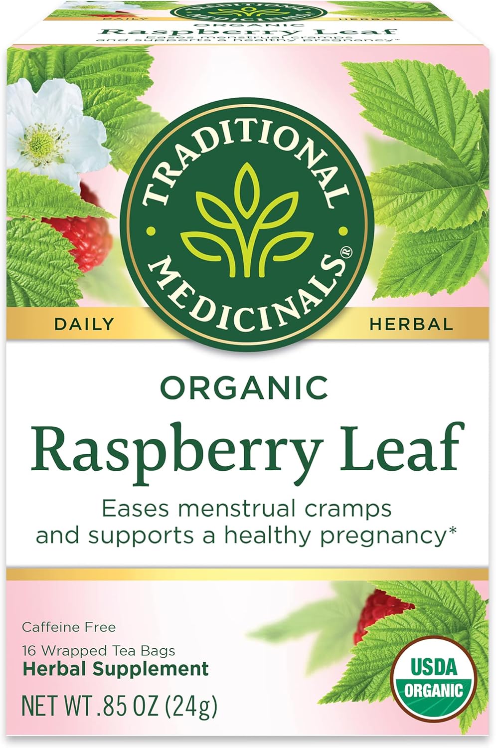 Organic Raspberry Leaf Herbal Tea - 16 Tea Bags