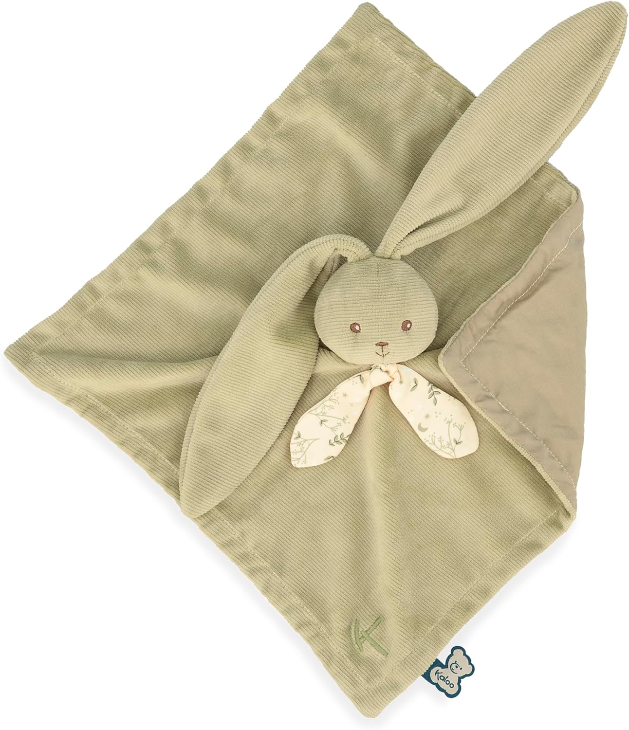 - Square Doudou Rabbit Green - Lapinoo - Soft Polyester and Micro-Velvet Baby Comfort Blankie - Early Development Toy - from Birth - K218016.