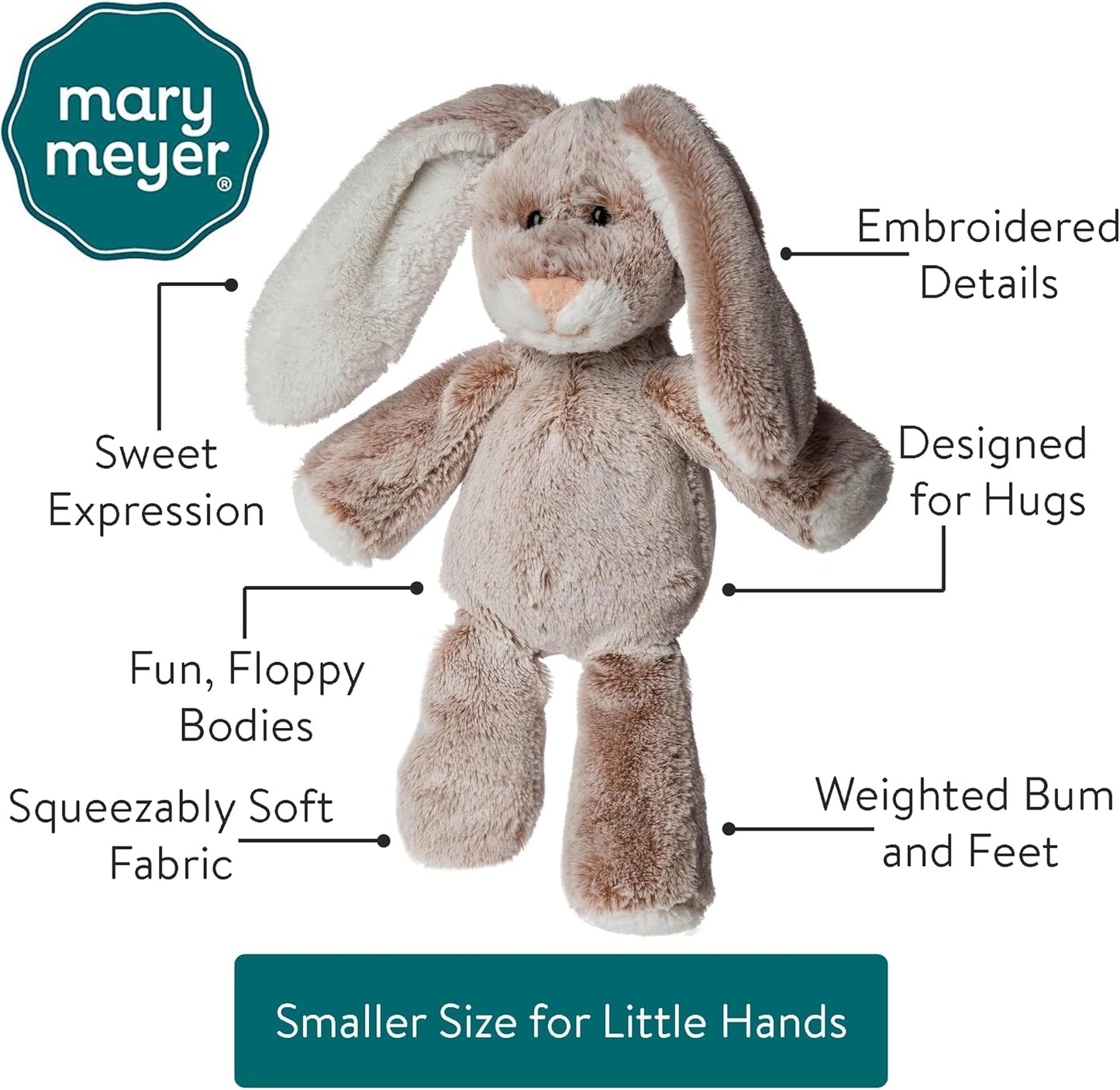 - Marshmallow Zoo Junior Plush Animal Toy - Briars Bunny 9"