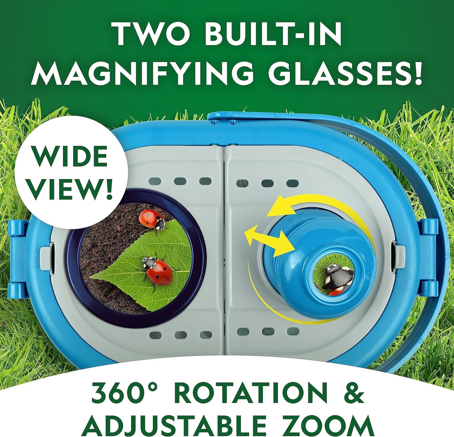 National Geographic Bug Catcher Kit for Kids - Insect Habitat with Magnified Viewer, Catcher, Tweezers & Learning Guide, Kids Bug Catching Kit, Outdoor Toys