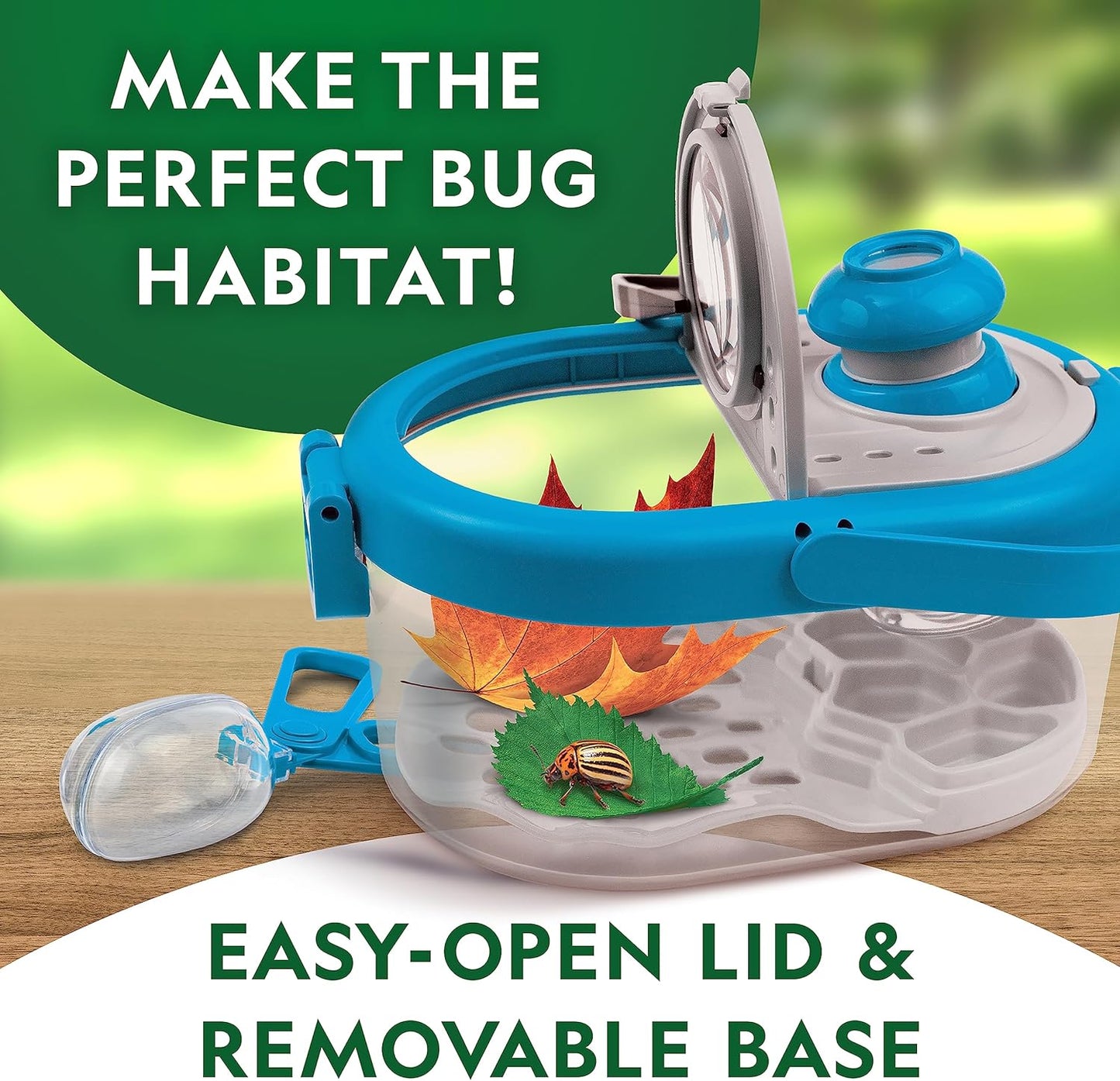 National Geographic Bug Catcher Kit for Kids - Insect Habitat with Magnified Viewer, Catcher, Tweezers & Learning Guide, Kids Bug Catching Kit, Outdoor Toys