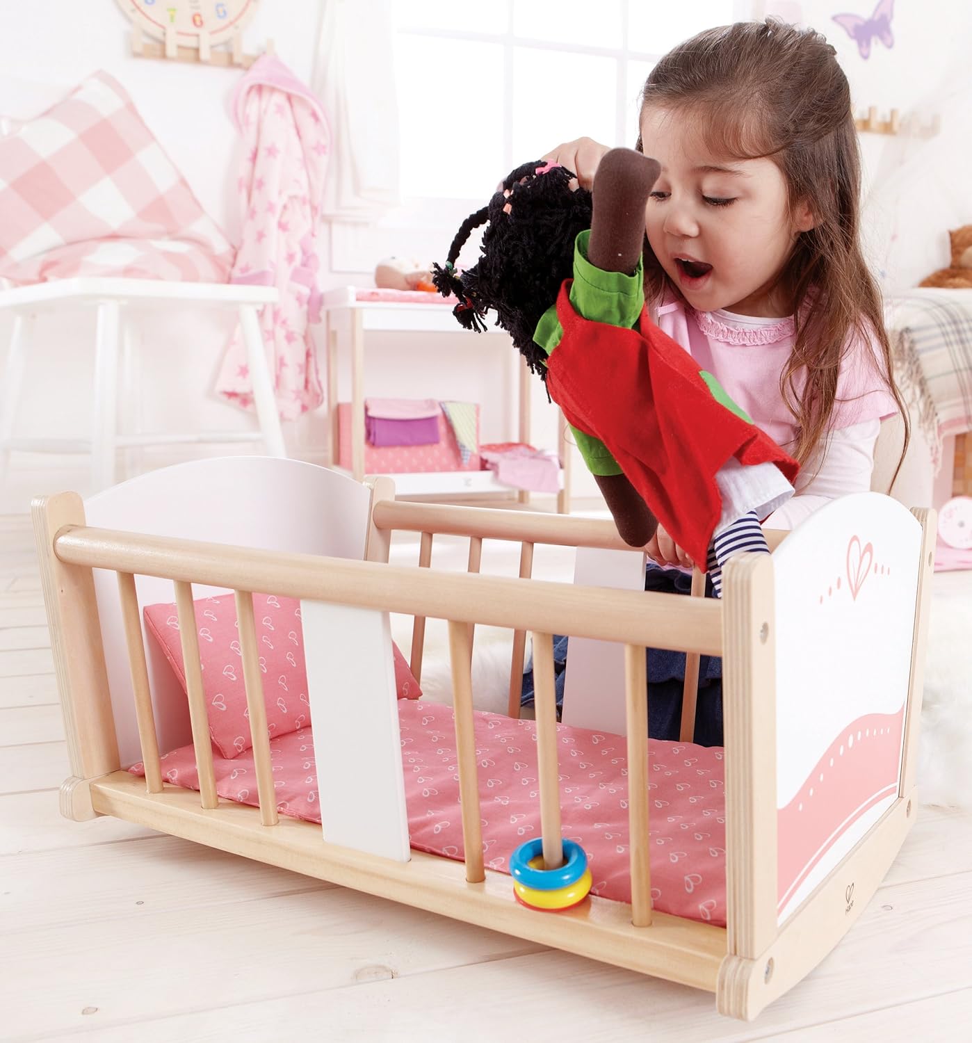 - Babydoll Wooden Rock-A-Bye Cradle