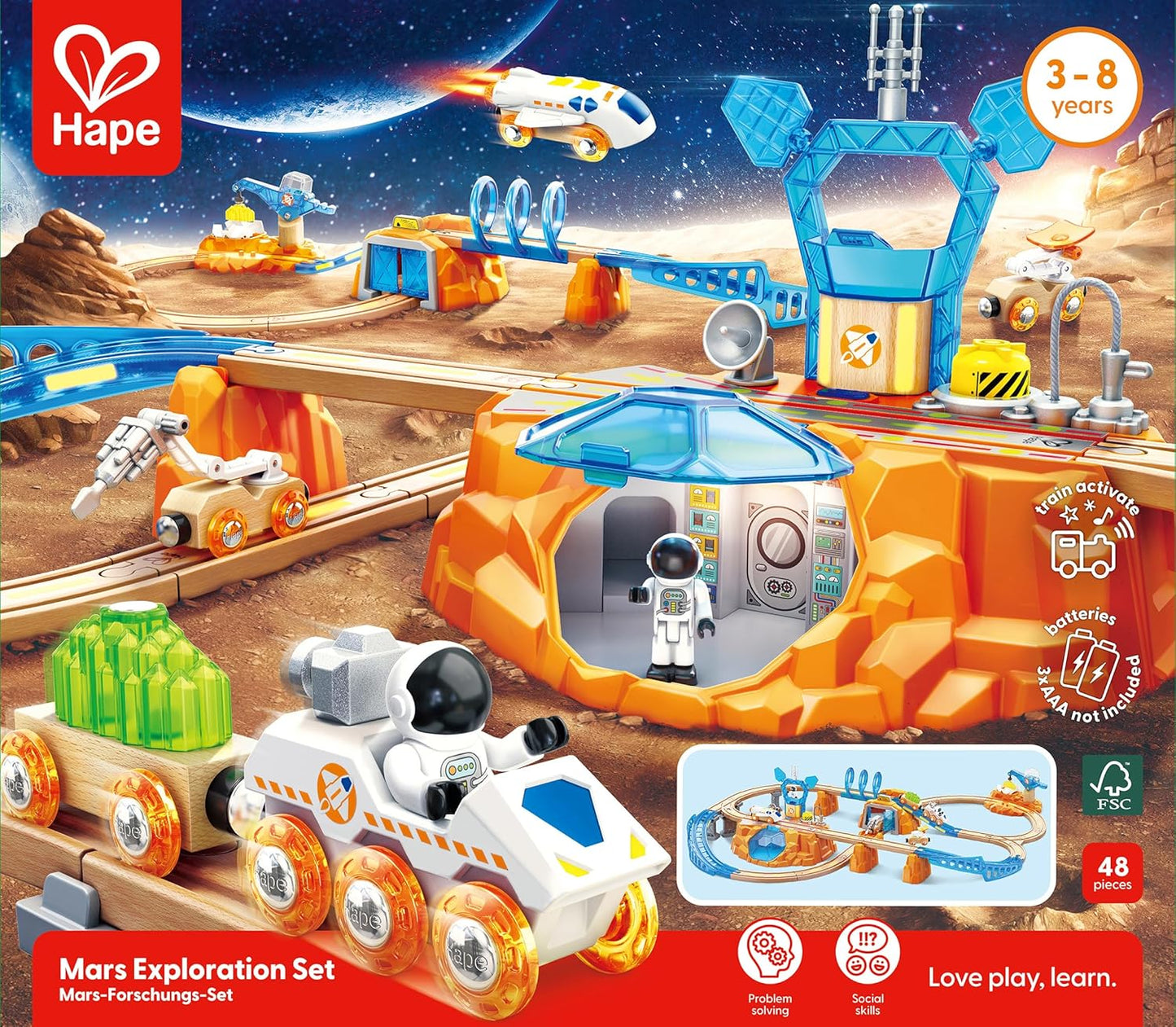Mars Exploration Train Set Railway Set Ages 3+