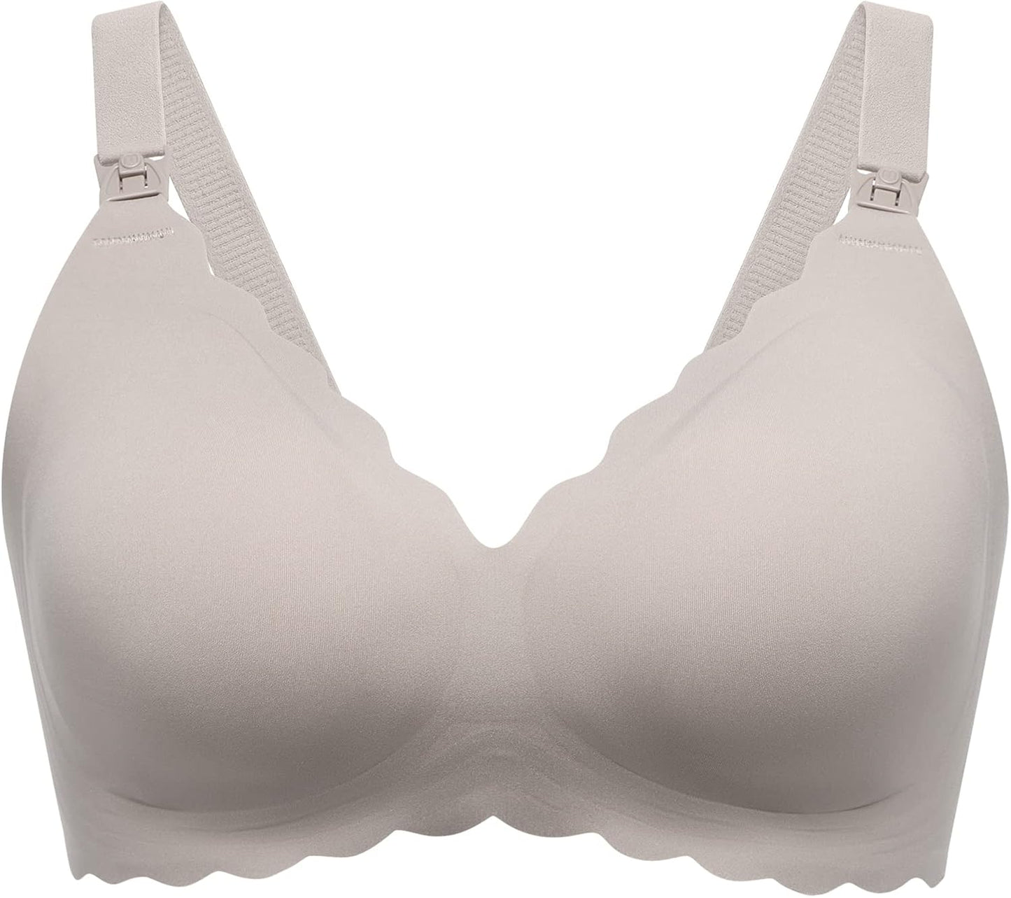 Nursing Bras for Breastfeeding, Jelly Strip Support Comfort Maternity Bra, Seamless Soft Wirefree Pregnancy Bra