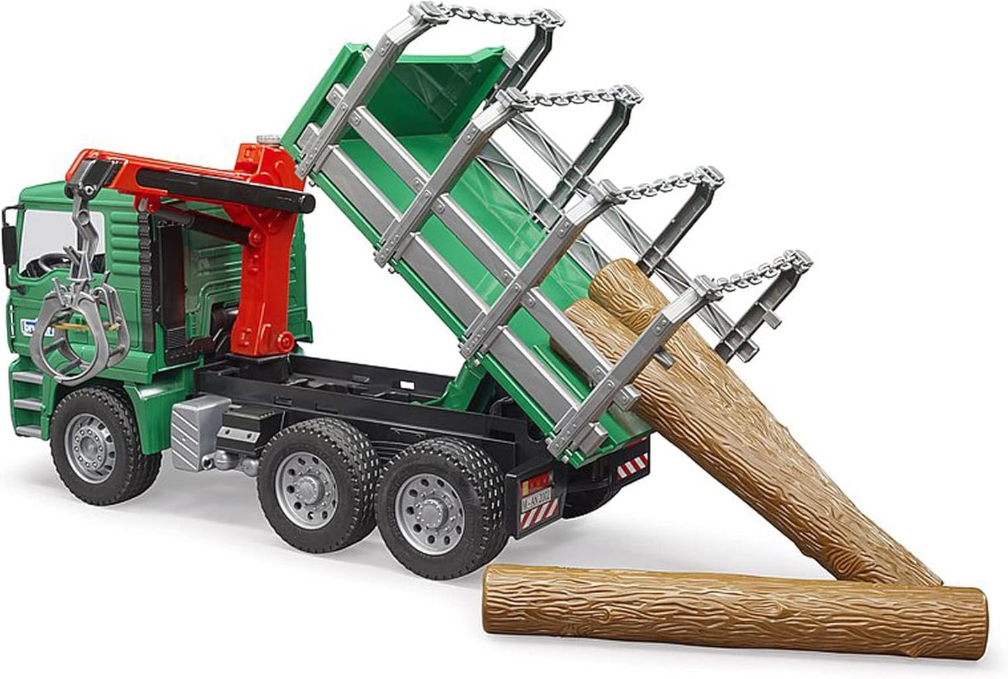 02769 Man Timber Truck with Loading Crane and 3 Trunks